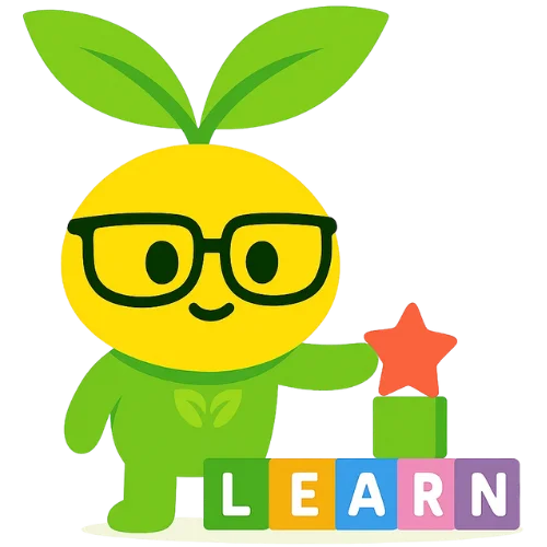 Bloomy arranging blocks that spell 'Learn'