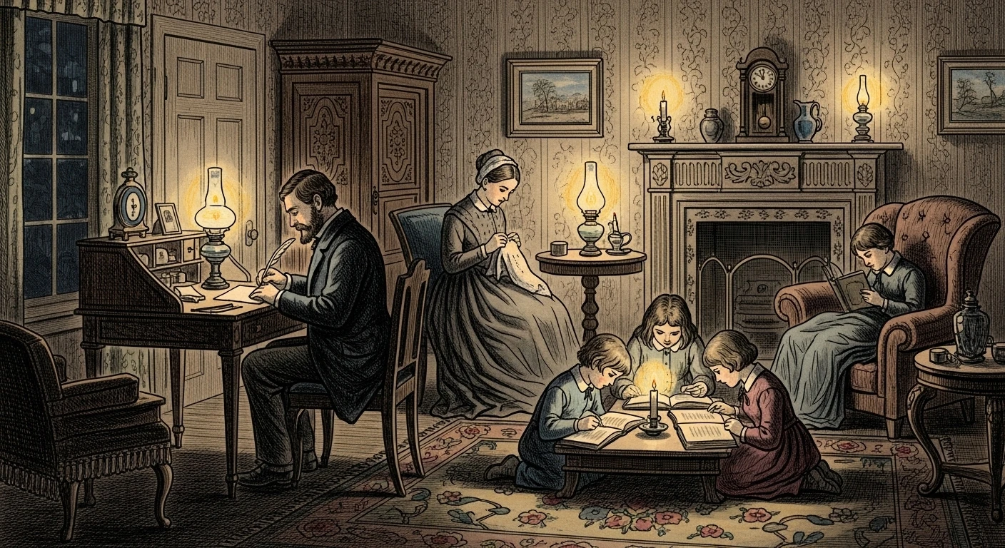 People using candles and oil lamps