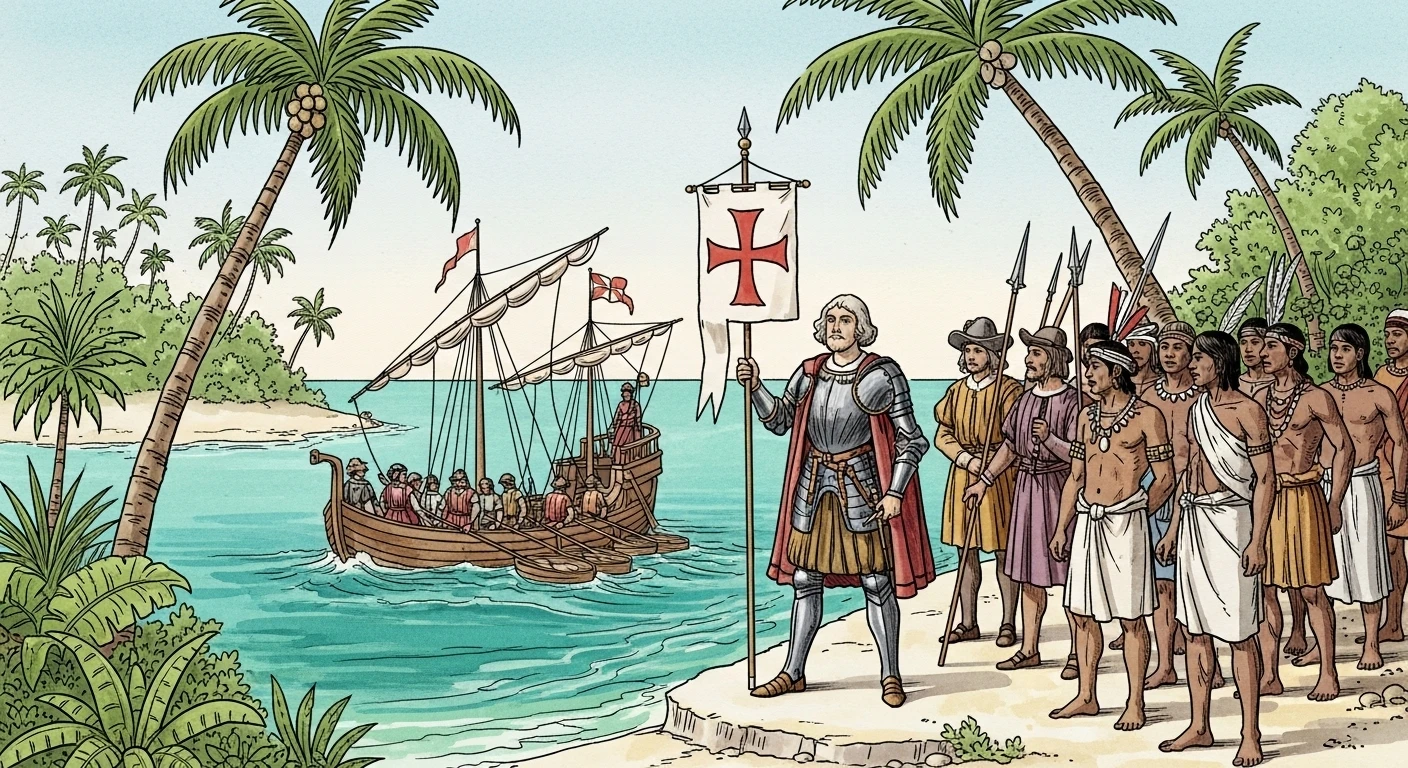 Columbus landing in the Americas