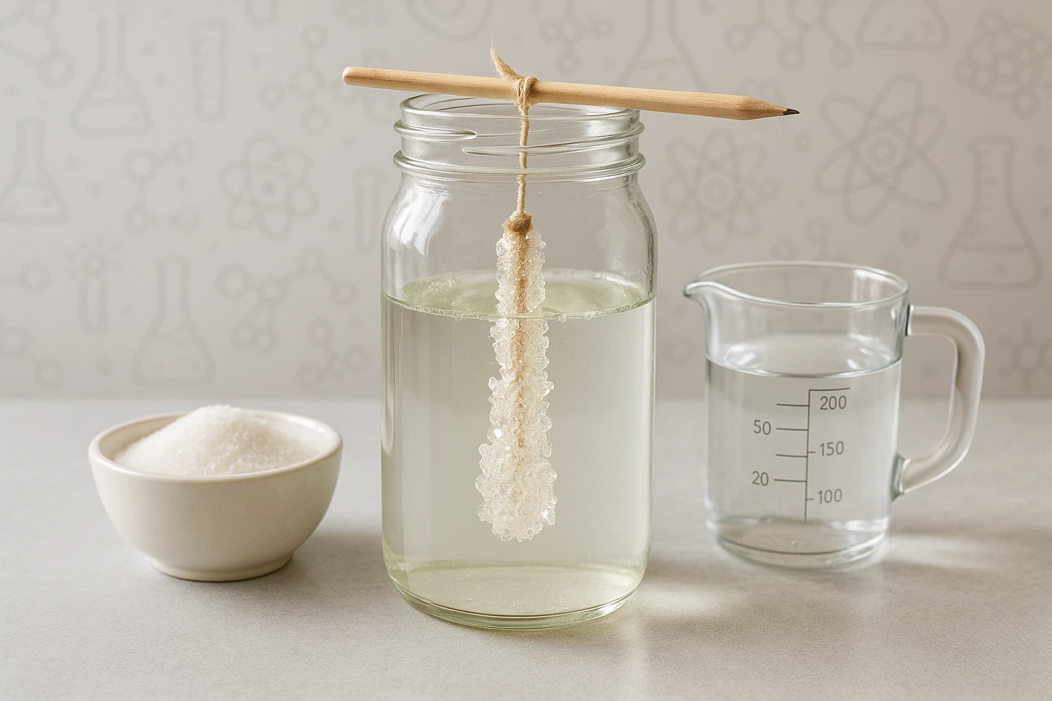 Crystallized Sugar Experiment