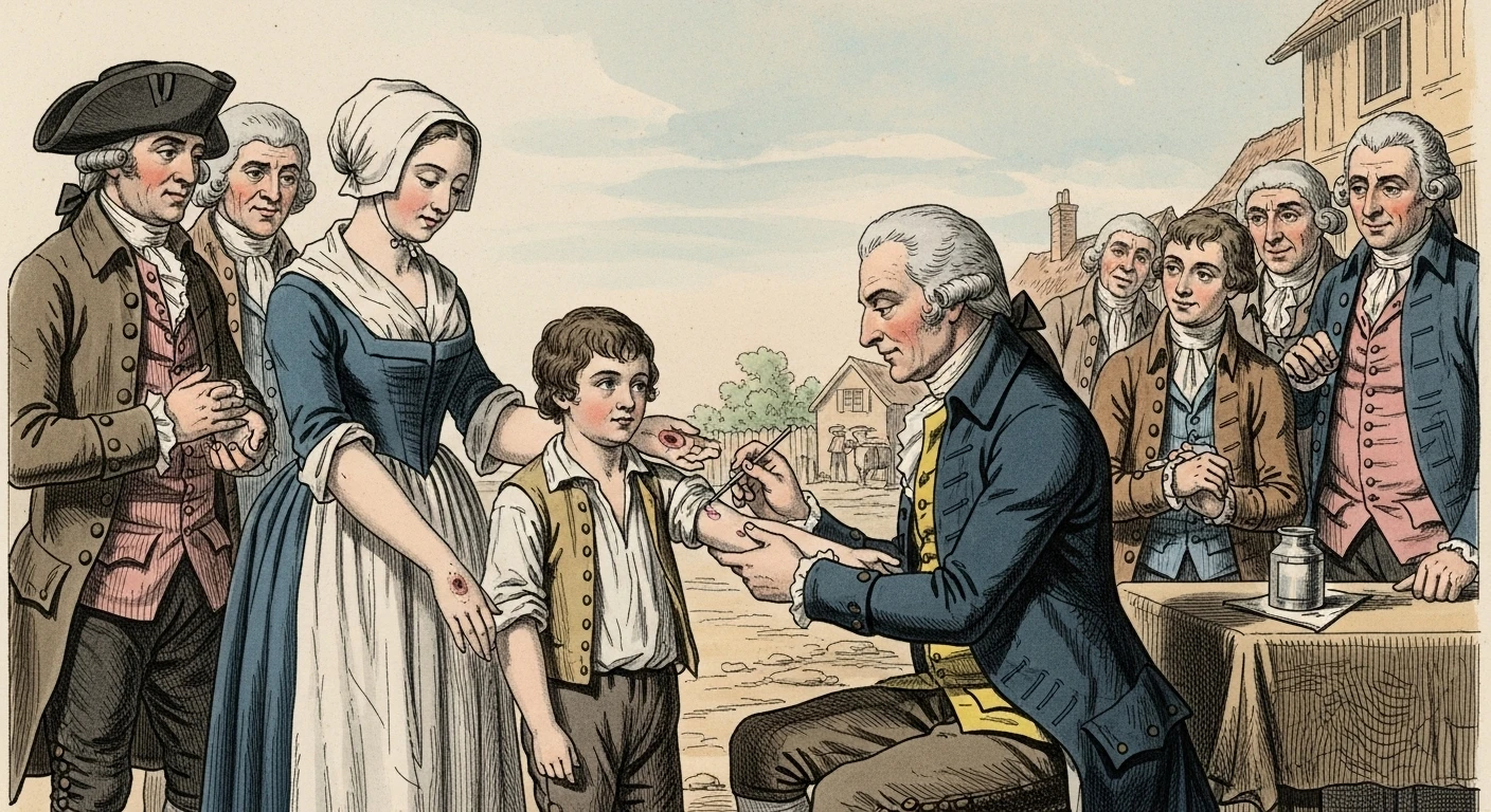 Edward Jenner giving first vaccine