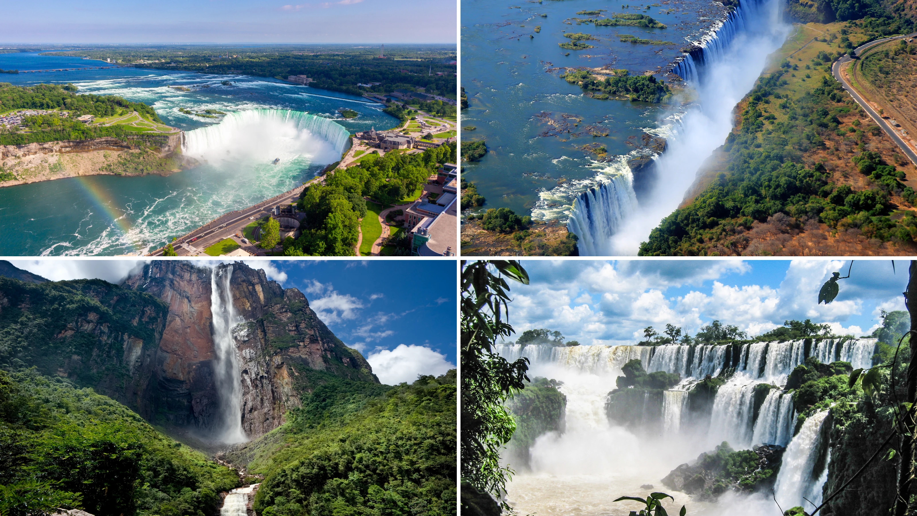Famous Waterfalls Collage