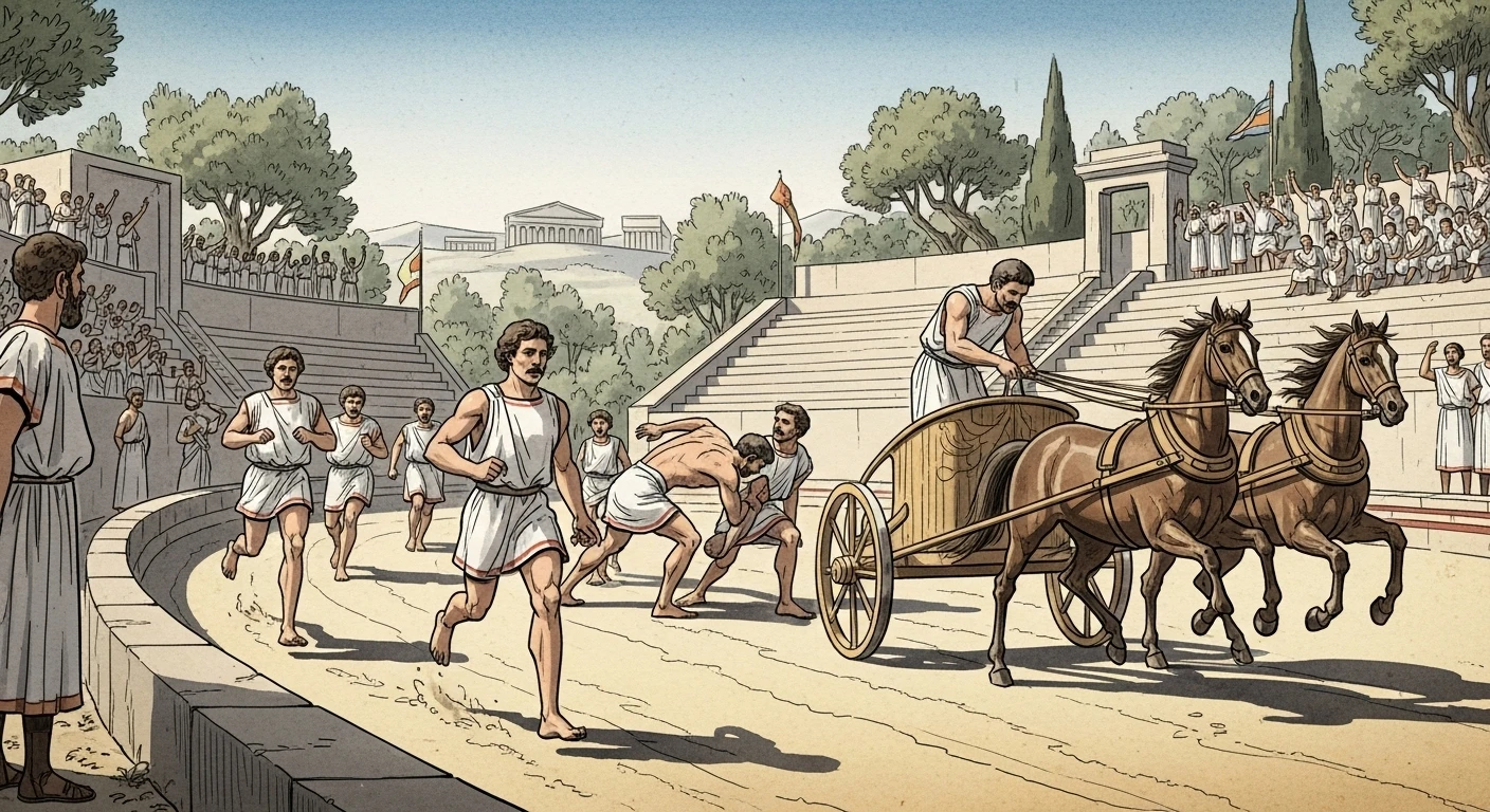 Ancient Olympic Games illustration