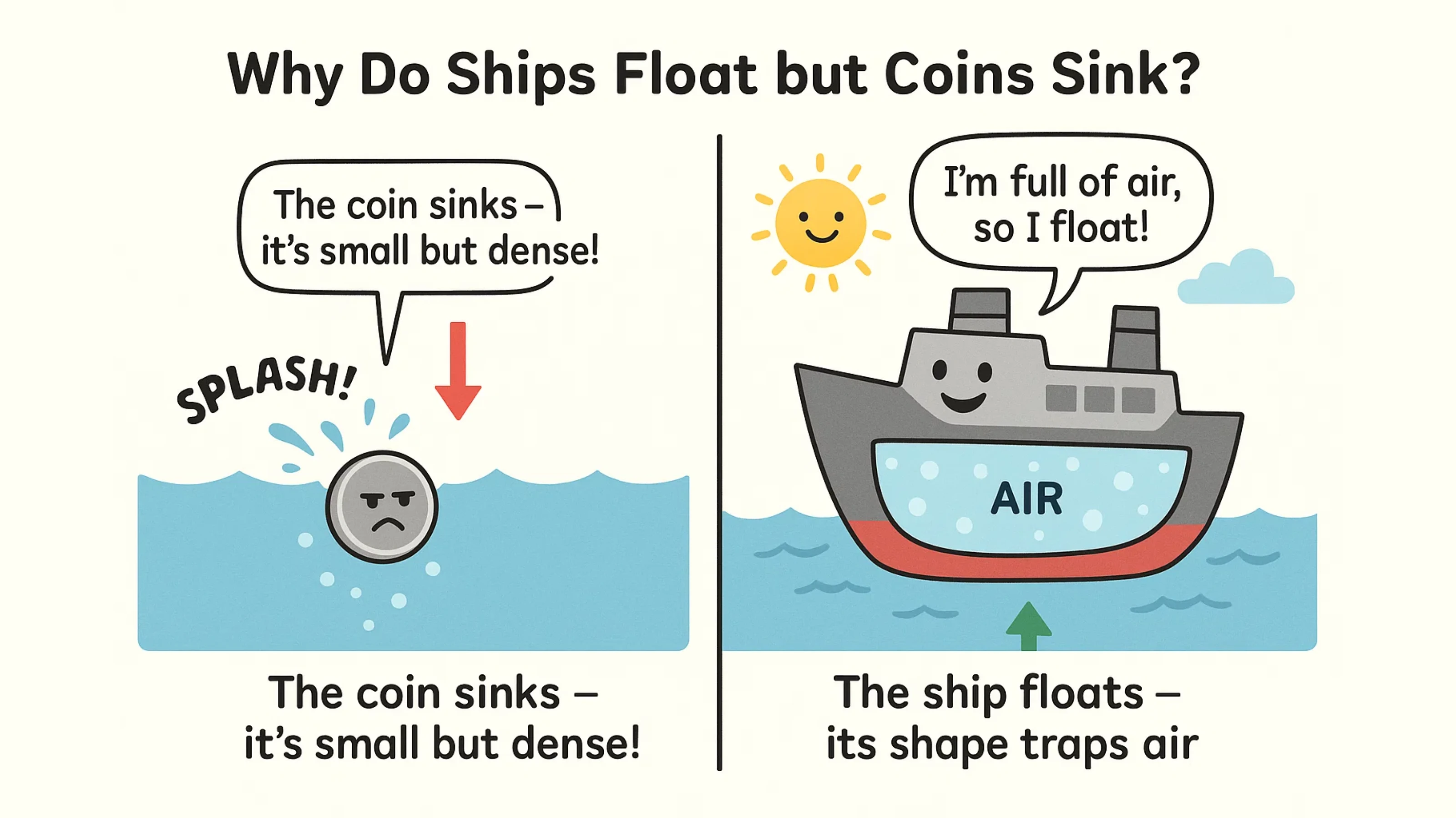 Why Do Ships Float Diagram