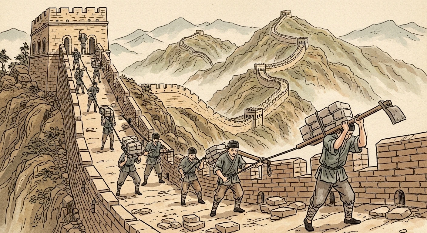 Great Wall construction scene