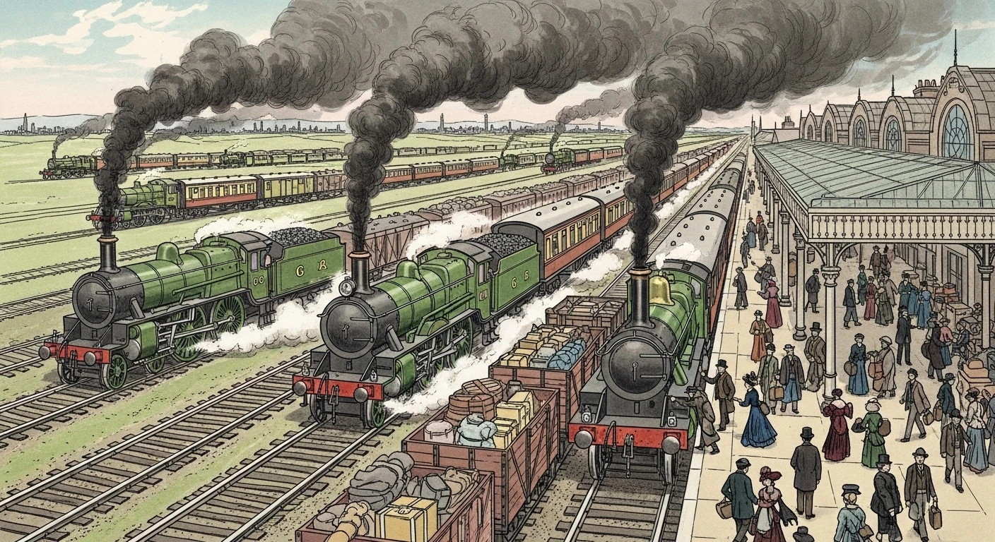 Steam trains revolutionizing transportation