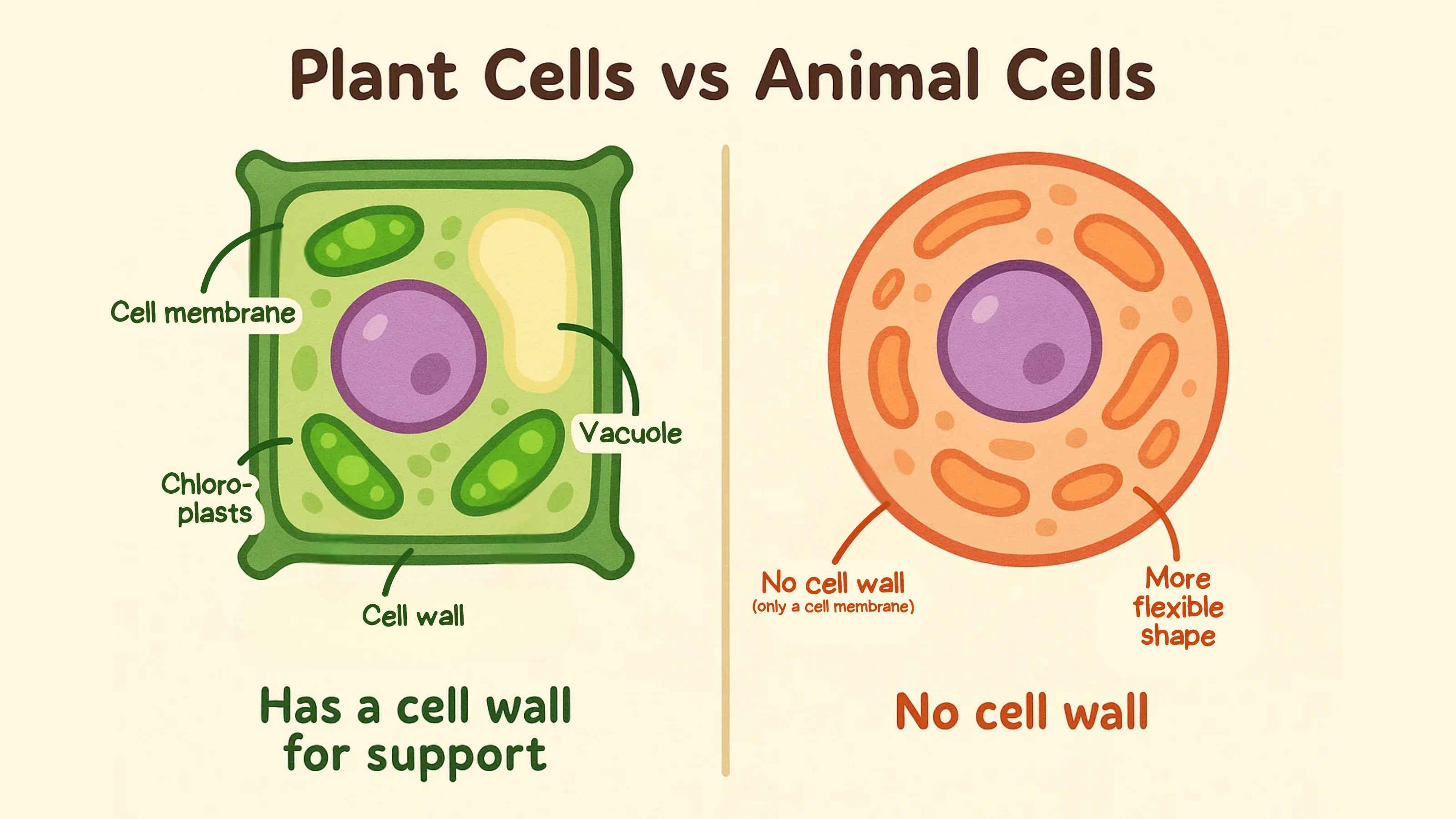 Plant vs. Animal Cell Diagram