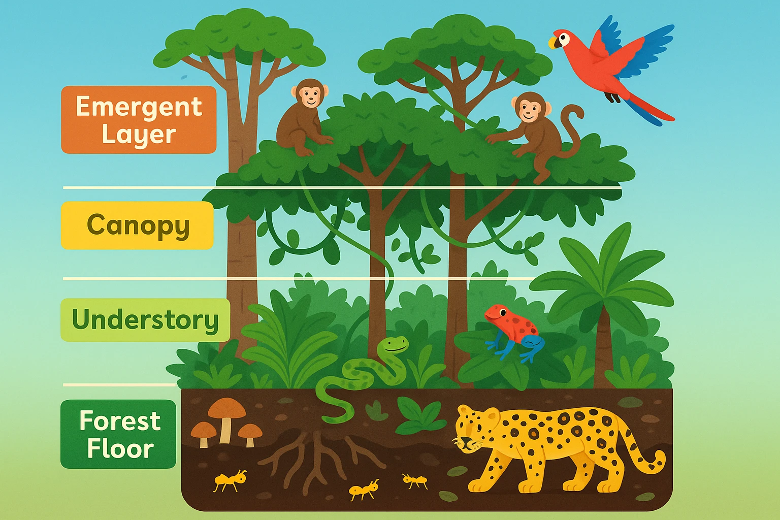 Rainforest Layers Diagram