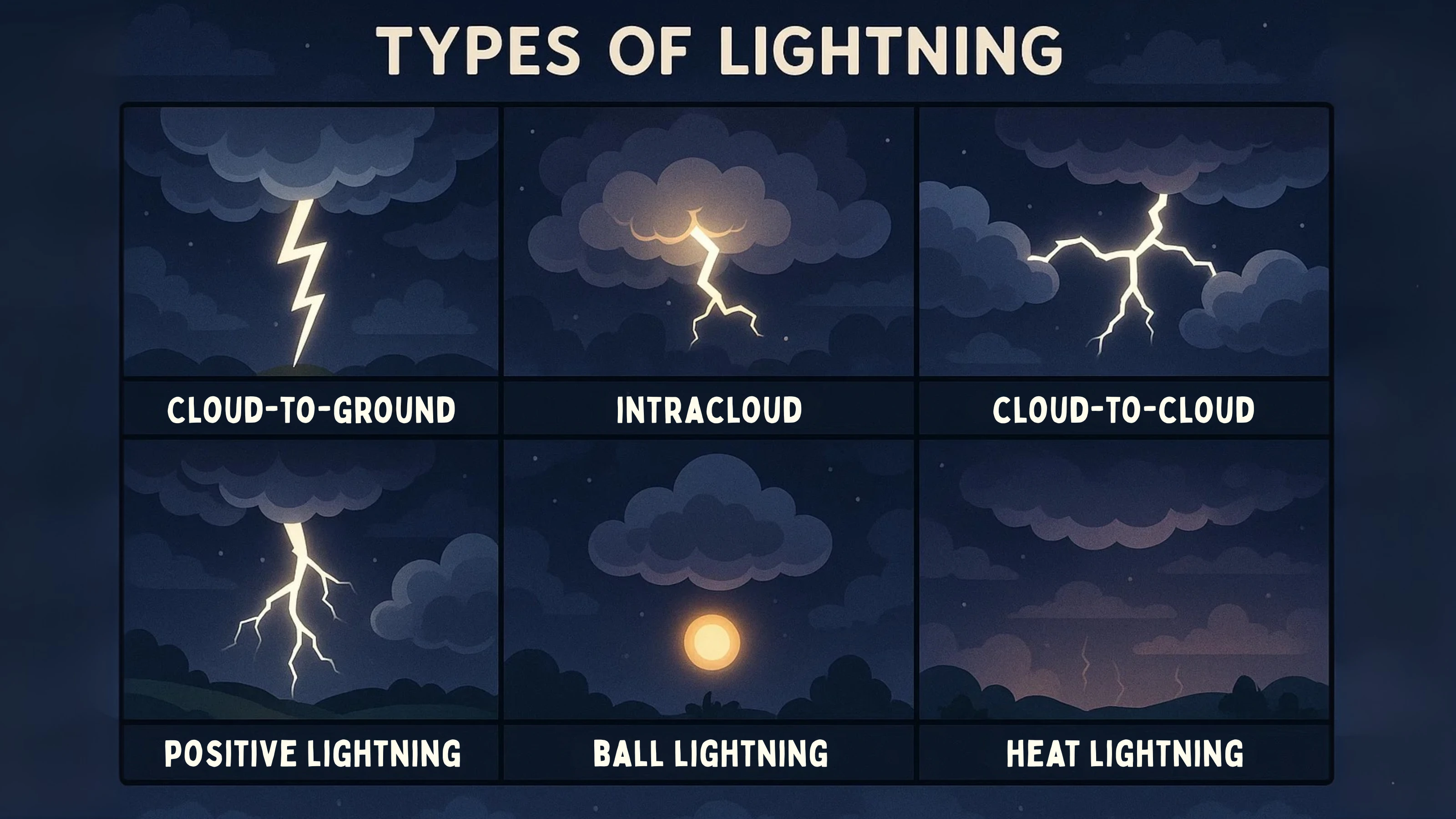 Types of Lightning Diagram