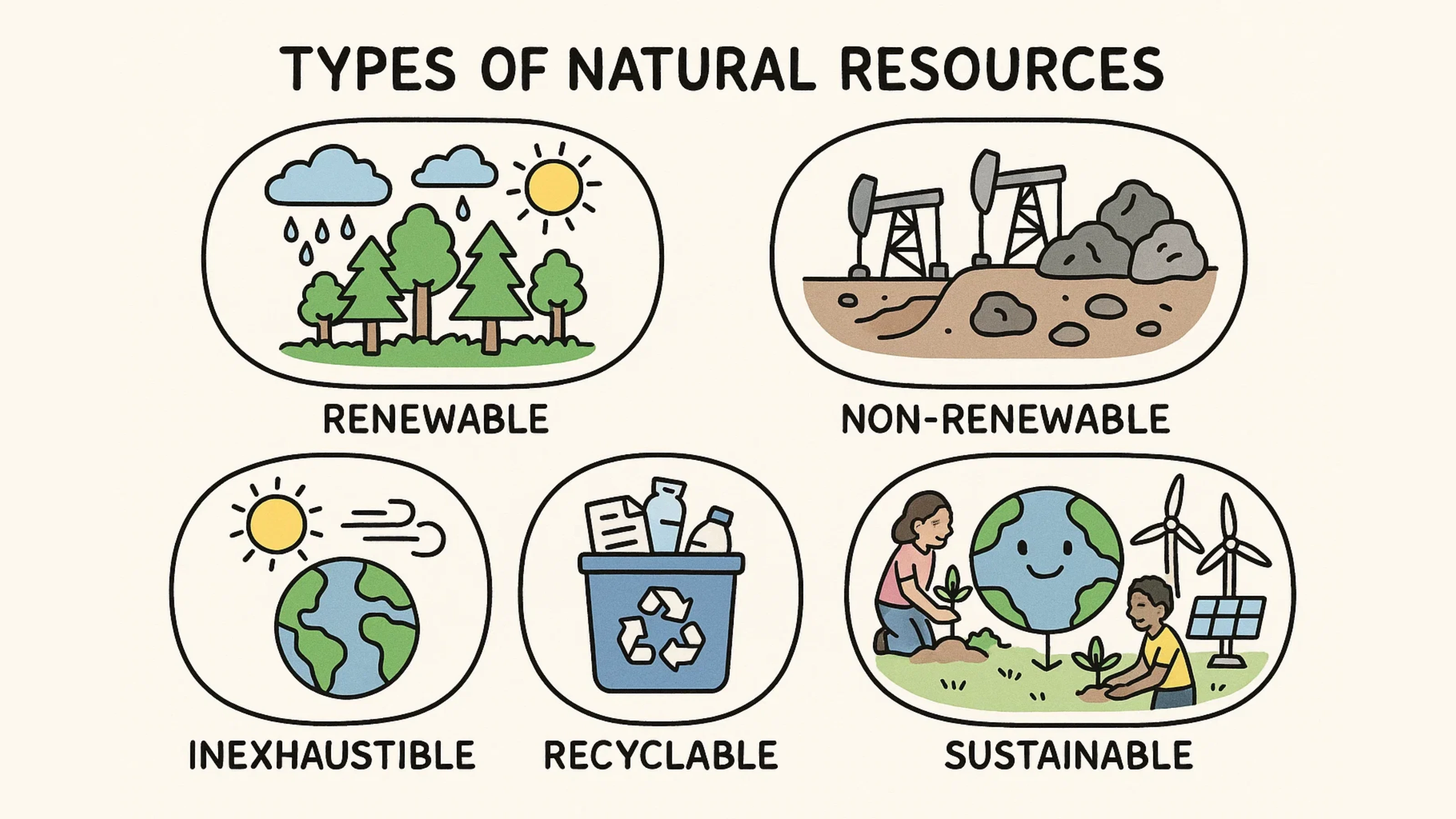 Types of Natural Resources Diagram