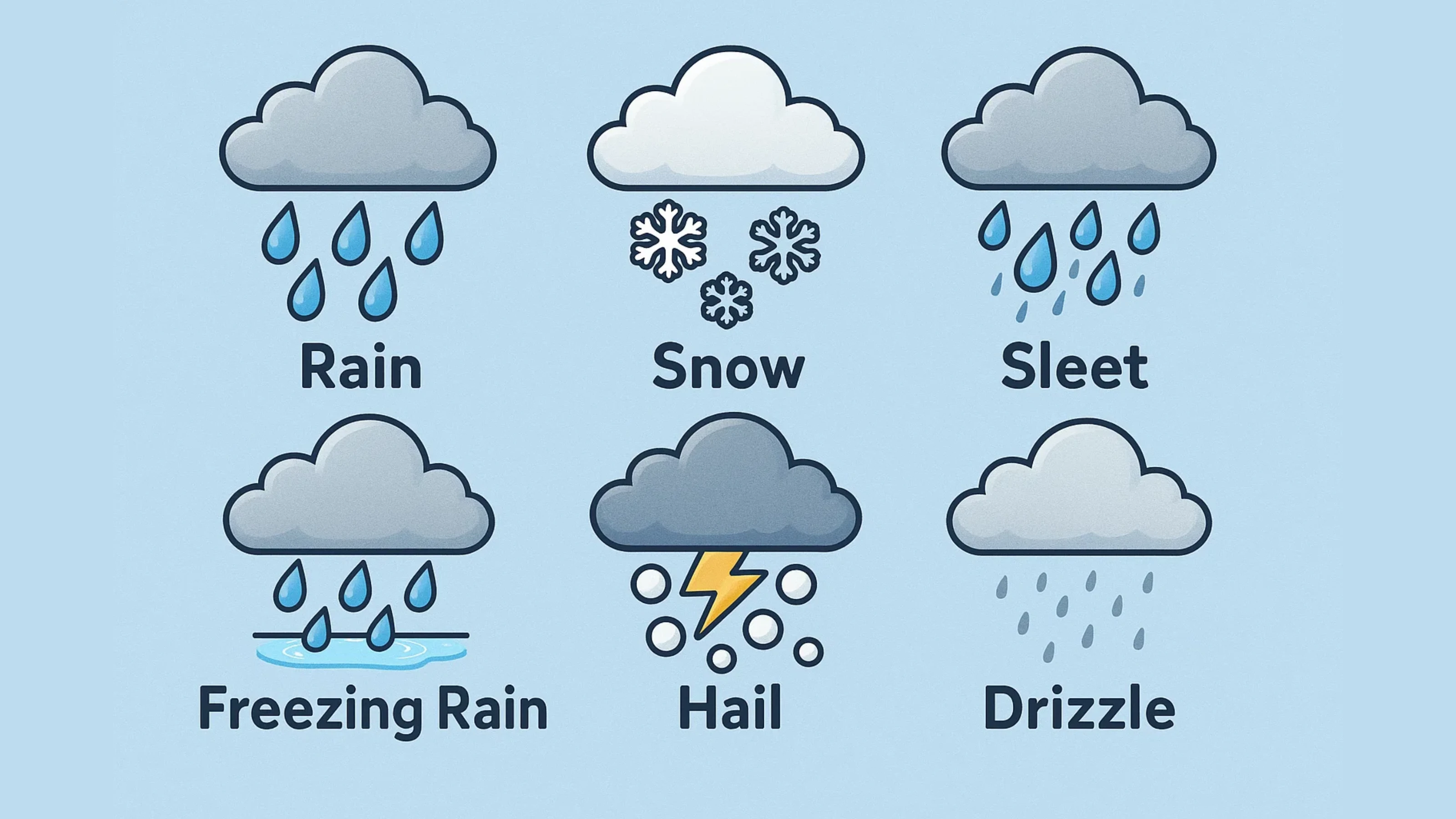 Types of Precipitation Diagram