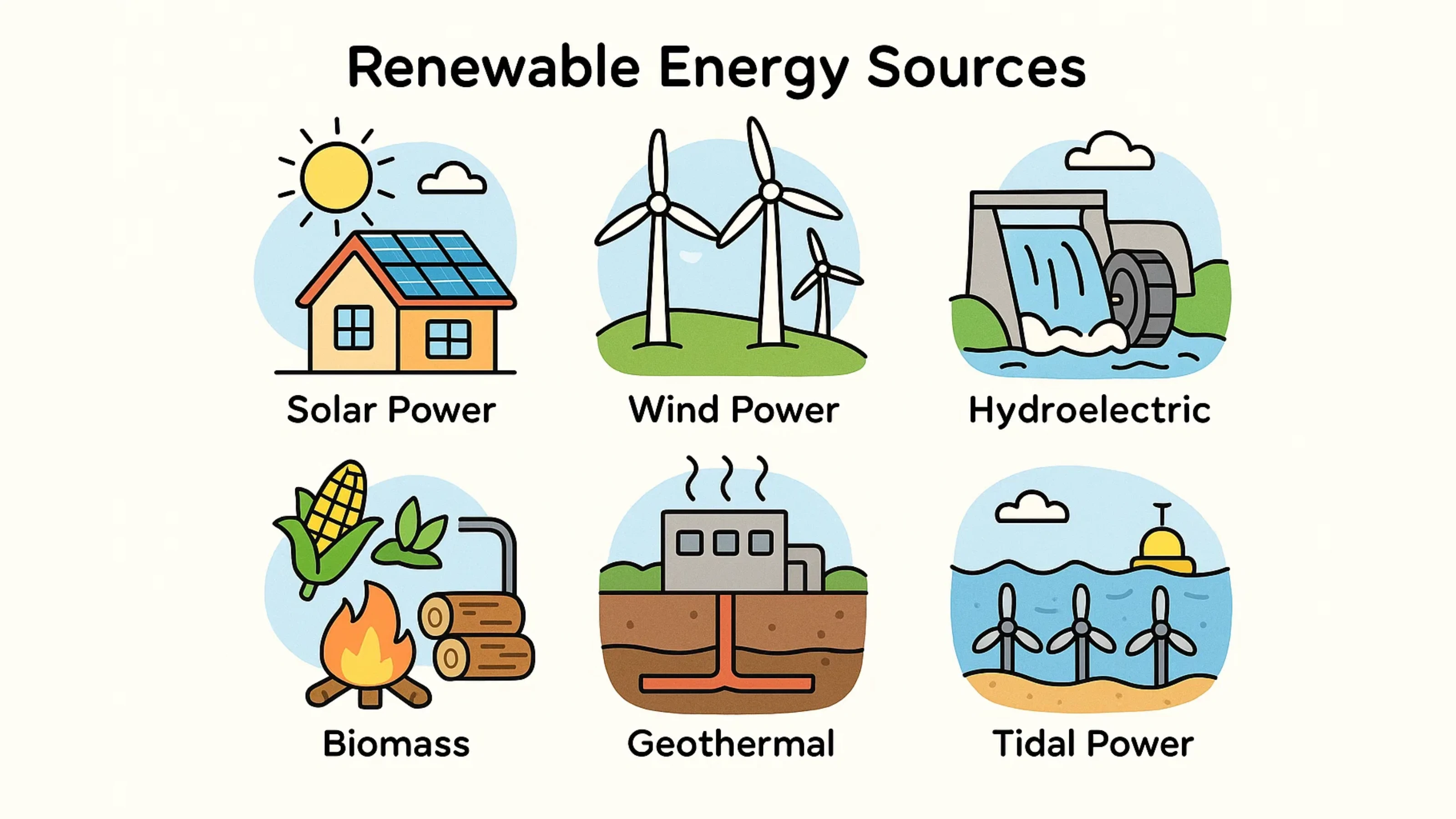 Types of Renewable Energy Diagram
