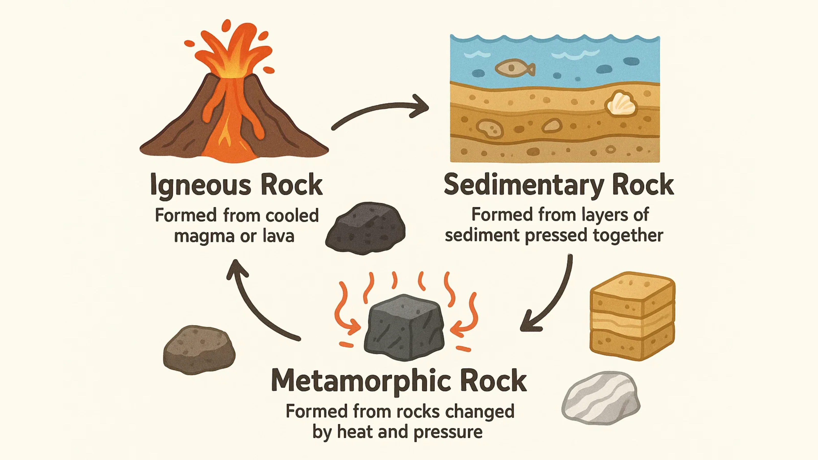 Types of Rocks Diagram