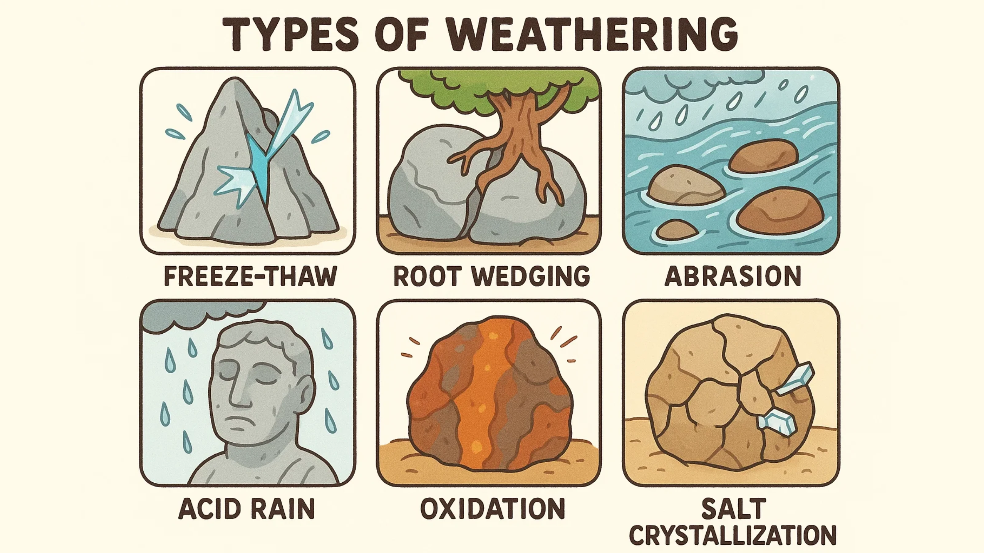 Types of Weathering Diagram