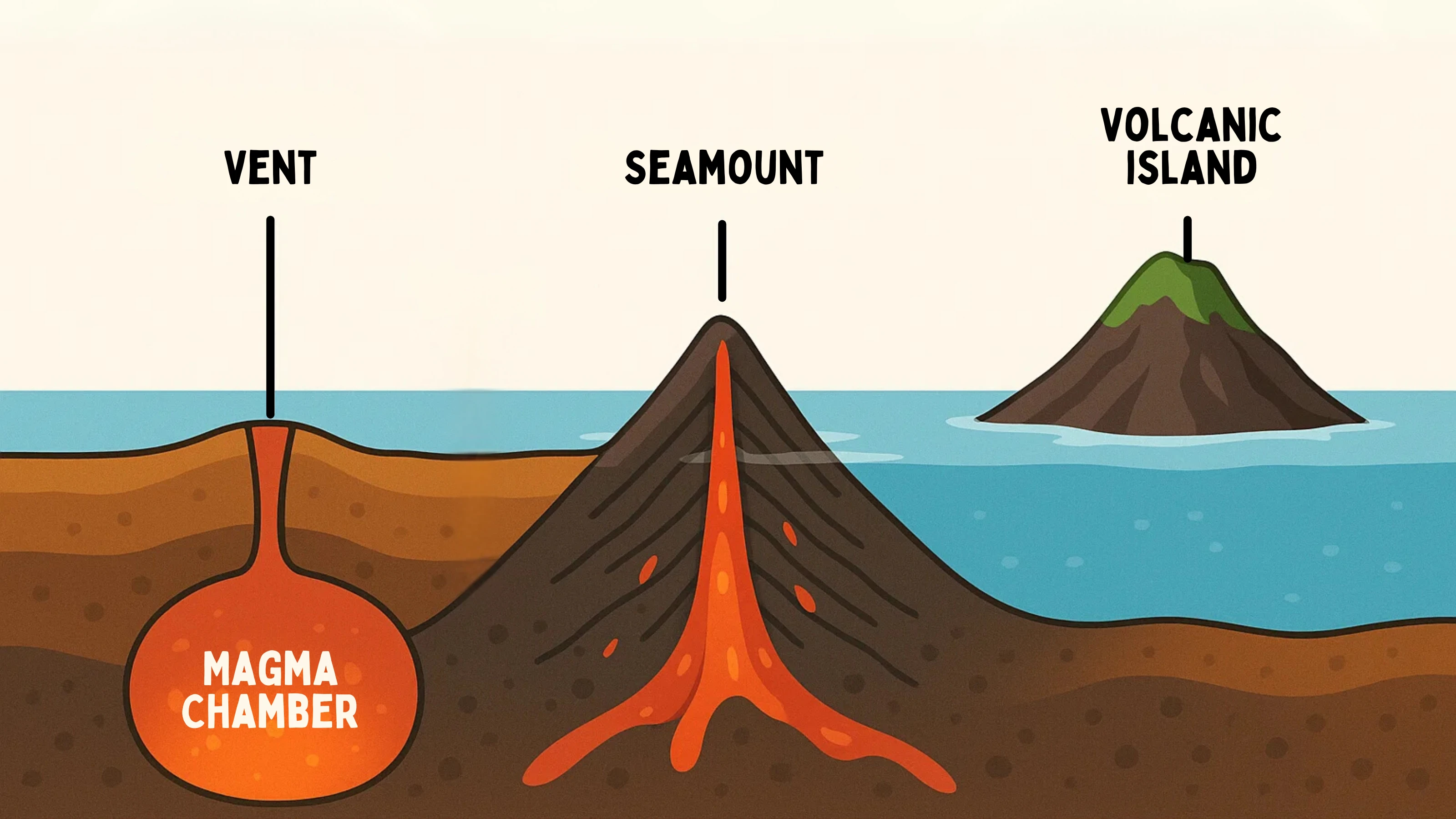 Underwater Volcano Growth