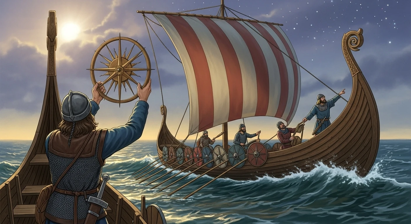 Vikings navigating by stars